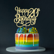 Arany Csillog Boldog 20. Szletsnapi Tortafesto dv a 20. Boldog 20. Szletsnapi Tortafeltltonek!