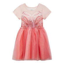 wicked Universal Studios Glinda Little Girls Cosplay Tulle Dress Pink 7-8