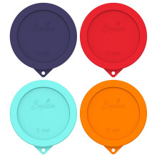 Sophico ronde siliconen opbergdeksels voor 2 kopjes, vervanging voor Anchor Hocking en Pyrex 7200-PC glazen kommen (container niet inbegrepen) | Meng