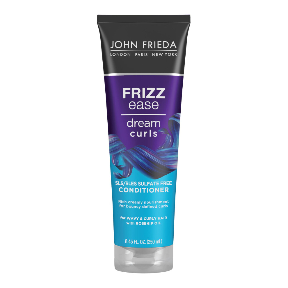 John Frieda Frizz Ease Dream Curls Conditioner  Hydrates and Defines Curly  Wavy Hair  Helps Control Frizz  SLS/SLES Sulfate Free  Enhances Natural Cu