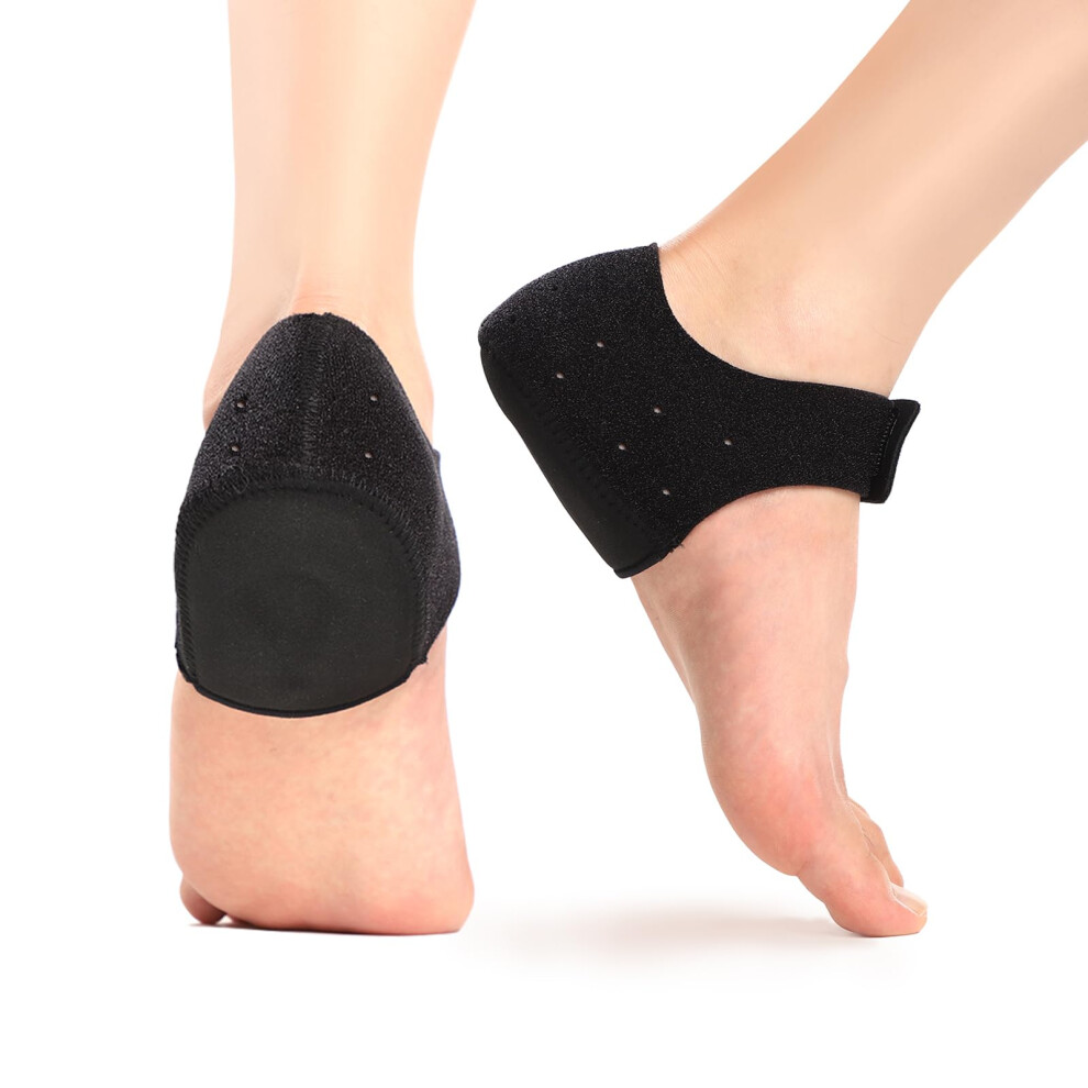Promifun Plantar Fasciitis Heel Cup Protectors - Heel Cups For Heel Spur Achilles Tendinitis Cracked Heels Heel Pain Relief Products - Gel Heel Cushio