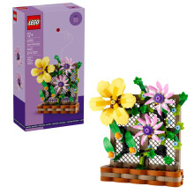 LEGO Bloemenlatwerkdisplay 40683 - Lentebloemen woondecoratieset met levendige bloemen en latwerkdetails voor kinderen en volwassenen (440 stuks)