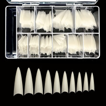 VIVACE Natuurlijke Lange Stiletto 500 stks Kunstmatige Fake Gel Nail Tips 10 Maten 28510 Voor Nagelsalon