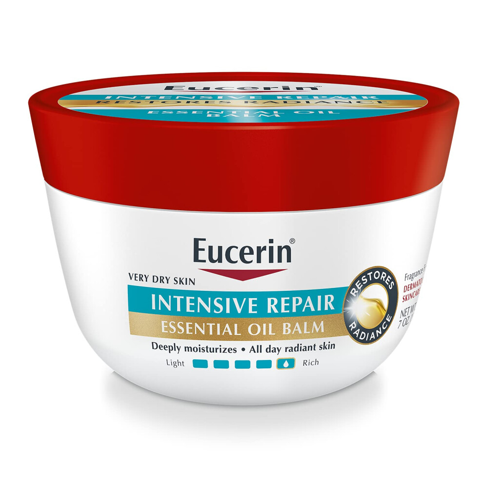 Eucerin Intensive Repair Essential Oil Balm Body Balm For Very Dry Skin With Essential Oils For Skin Shea Butter And Sunflower Oil 7 Oz Jar
