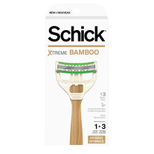 Schick Xtreme Bamboo Razor - Eco-vriendelijk scheermes Bamboe wegwerpscheermessen Heren Bamboe scheermeshandvat