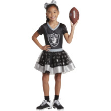 Modern Hero Las Vegas Raiders Girl's NFL MVP Tailgate Tutu Dress Costum Size Large
