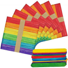 300 Pieces Lollipop Sticks, Natural Wood Craft Sticks, Popsicle Sticks, Ideal for Arts and Handwork
