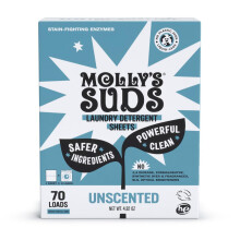 Mollys Suds Wasmiddelvellen | Zacht voor de gevoelige huid Krachtige biogebaseerde enzymen Vlekbestrijding | Vloeistofloze en plasticvrije verpakking