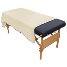 Body Linen Flaches Massagetischlaken aus Flanell     Ungebleichtes Naturmaterial     155,4 x 254,4 cm     100 % Baumwolle mas:fl:cf-n