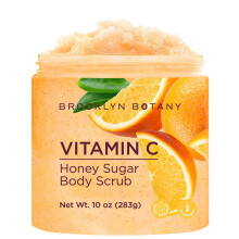 Brooklyn Botany Witamina C Miodowy peeling cukrowy do ciala 10 uncji - Gleboko nawilzajacy i delikatnie zluszczajacy peeling do ciala dla kobiet i me
