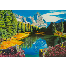 Ravensburger Rocky Mountain Reflections 300 grootformaat puzzel voor volwassenen - 12000873 - Gemakkelijk te zien en gemakkelijk vast te houden Grote