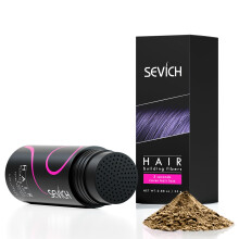 SEVICH Haarfasern fr dnner werdendes Haar, Haaraufbaufasern, sofort dickeres und volleres Aussehen, Haarpuder fr Mnner und Frauen, 25 g, Mittelbl