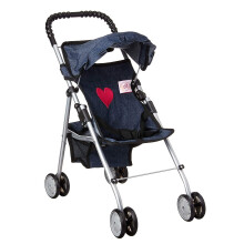 Mijn eerste poppenwagen Denim voor babypop