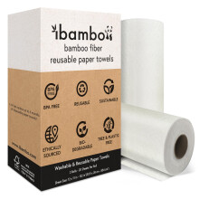 Asciugamani di carta riutilizzabili in bamb    Ibambo | Assorbenti resistenti e durevoli | Asciugamani di carta riutilizzabili e lavabili | Certifi