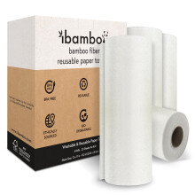 Asciugamani di carta in bamb    Ibambo riutilizzabili | Assorbenti, resistenti e lavabili | Asciugamani di carta in rotolo | Certificati FSC | 100%