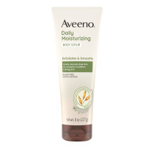 Aveeno Daily Moisturizing Body Scrub -kuorintavartalonpesuaine tasaisemmalle ja terveemm n n k iselle iholle. Rauhoittava prebioottinen kaurakoos