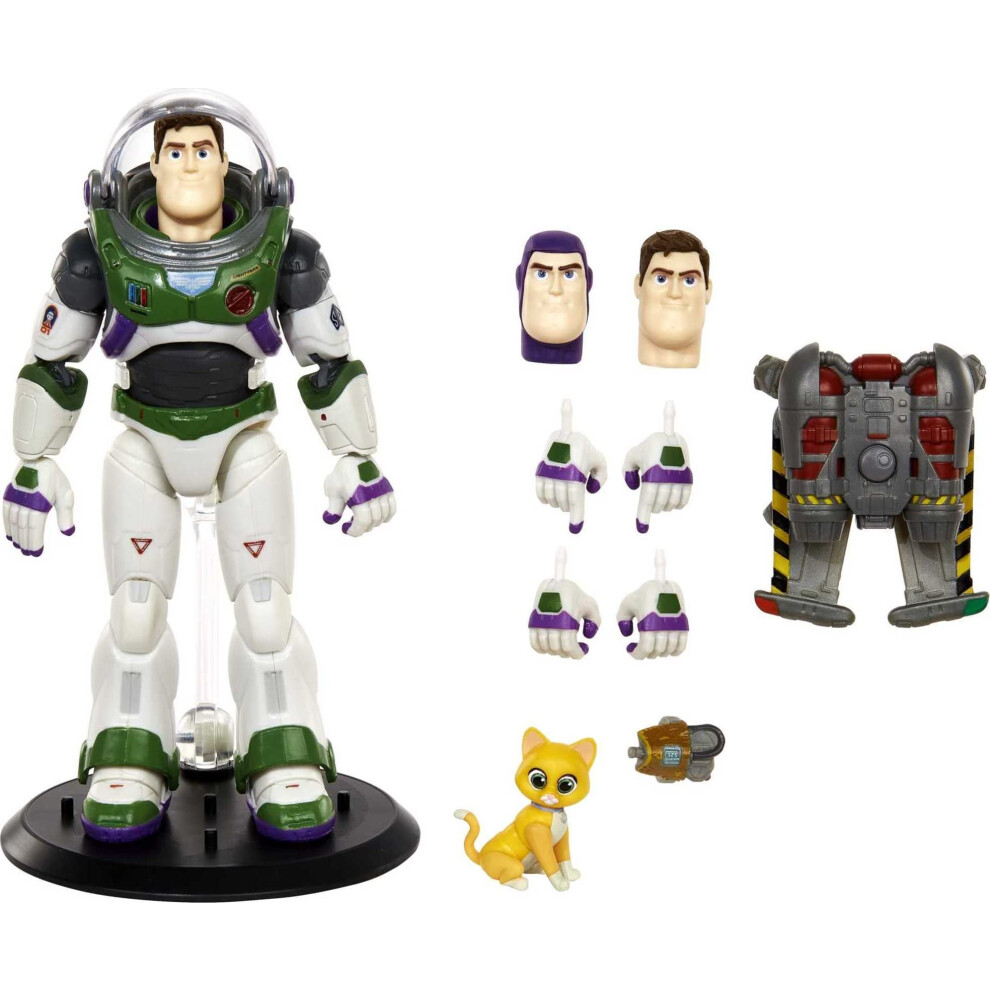 Mattel Disney Pixar Lightyear Pixar Spotlight Series Buzz Lightyear Collectible 7 Inch Scale Figure 32 Articulations 3 Expressions Sox Jetpack 6 Years &