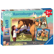 Ravensburger Avontuur op Paarden 3x49-delige puzzelset voor kinderen - 08068 - Elk stuk is uniek en past perfect in elkaar