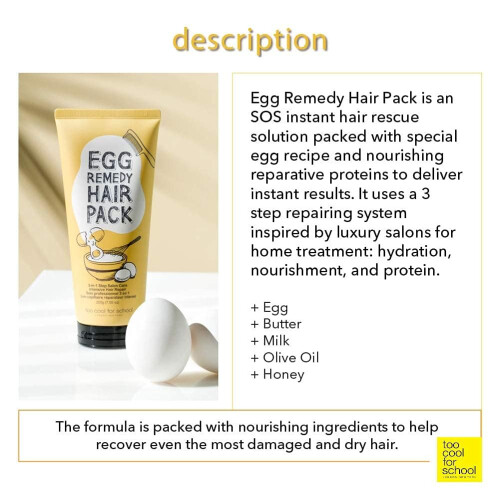 Too Cool For School Egg Remedy Haarpackung 7,05 oz 1