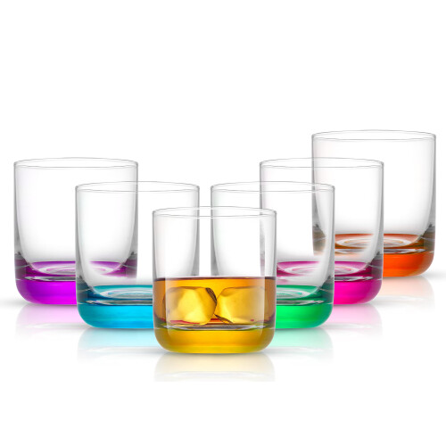 ISMIE LUX - Servizio Di Bicchieri  6  - Superior Emerald Jewels Whisky Rich In Gold Cristallo