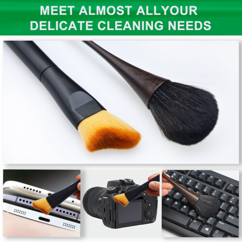2 Pack Exquisite Dusting Brush Kit Small Dust Brushes Feather Duster Cleaning Brush Perfect for Models Craf Collectibles Computers Digital Devi 2