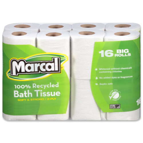 Leno de banheiro macio e absorvente 100% reciclado Marcal 1