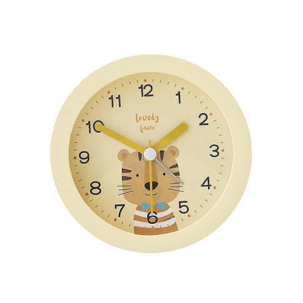 Children Alarm Clock Without Ticking Boys Girls Round Cartoon Light Alarm Clock Travel Alarm Clock Student Alarm