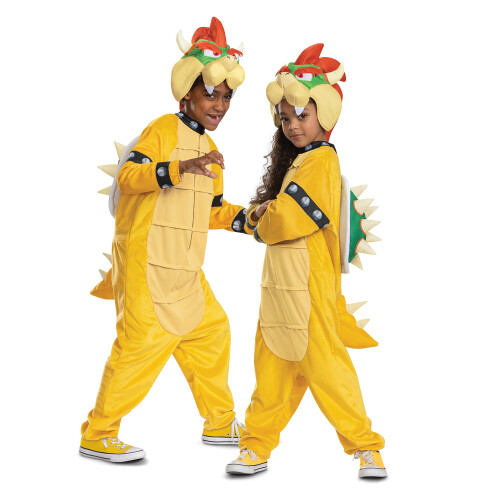 Κουστούμι Bowser με Κουκούλα, Επίσημο Κουστούμι Super Mario για Παιδιά, Μέγεθος (4-6)