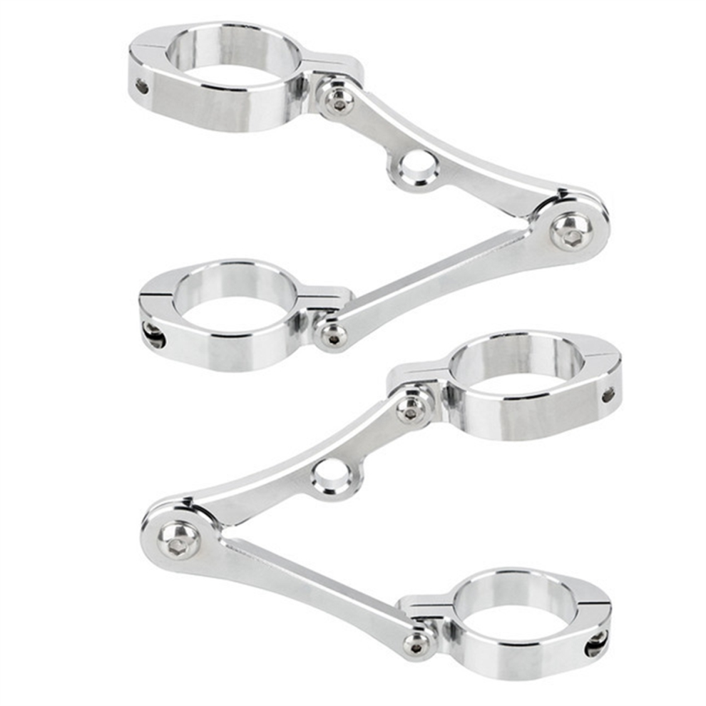 Motorcycle Universal Headlight Bracket Mount Clamp Silver 4852091350641