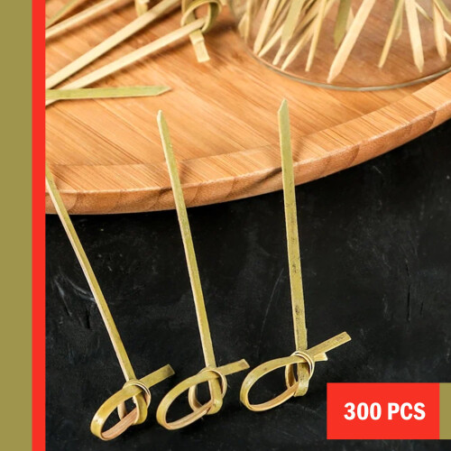 Perfectware - BambooKnot4-300ct Κορδέλες Μπαμπού 4" (Συσκευασία 300 τεμαχίων) 1