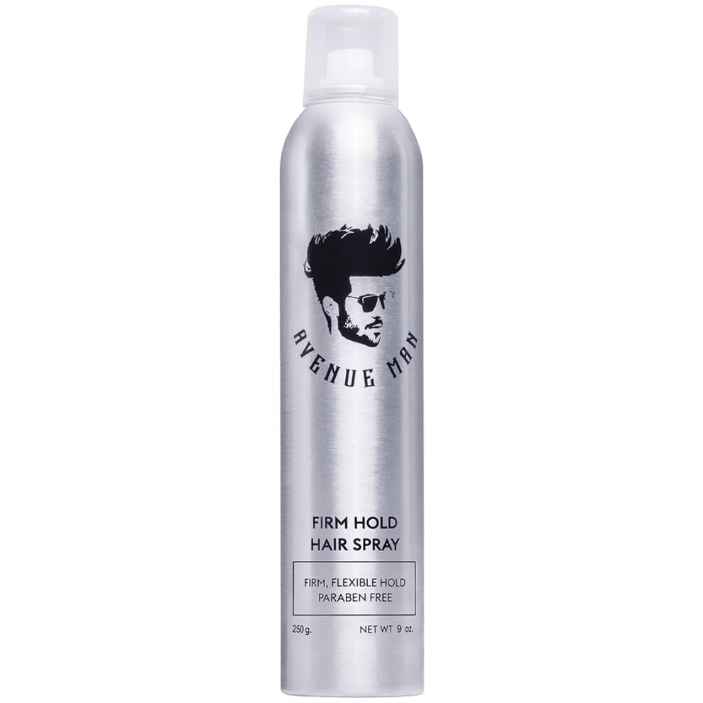 Laque     tenue forte Avenue Man (255 g) - Produits coiffants pour hommes - Laque     tenue forte aux extraits de plantes - Sans parab   ne