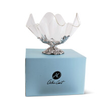 Arthur Court Acrilic Bowl de vi?a de vie Stand Stand Model de nisip turnat n aluminiu cu artizanal calitatea manual lustruit tarnish suport libe