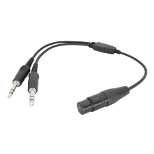 for Airbus XLR to GA Dual Plug 5 Pin Aviation Headset Connector