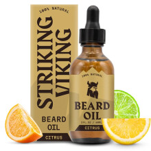 Striking Viking Duftender Bart?l-Conditioner fur Manner (gross, 57 ml) ? Naturlich gewonnene Formel mit Teebaum-, Argan- und Jojoba?len mit Zitrus