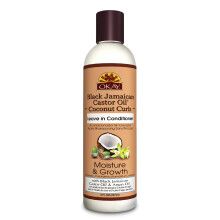 OKAY Black Jamaican Castor Oil Leave In Conditioner - Hair Moisturizer for Women and Men Natural Hair Product for Hair Growth Curly Hair Grease for