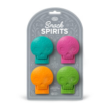Eredeti Fred SNACK SPIRITS tskakapcsok kszlet, 4 darabos nttt halottak napja koponya design Dio de los Muertos Sznes Calaveras tskakapcsok lel