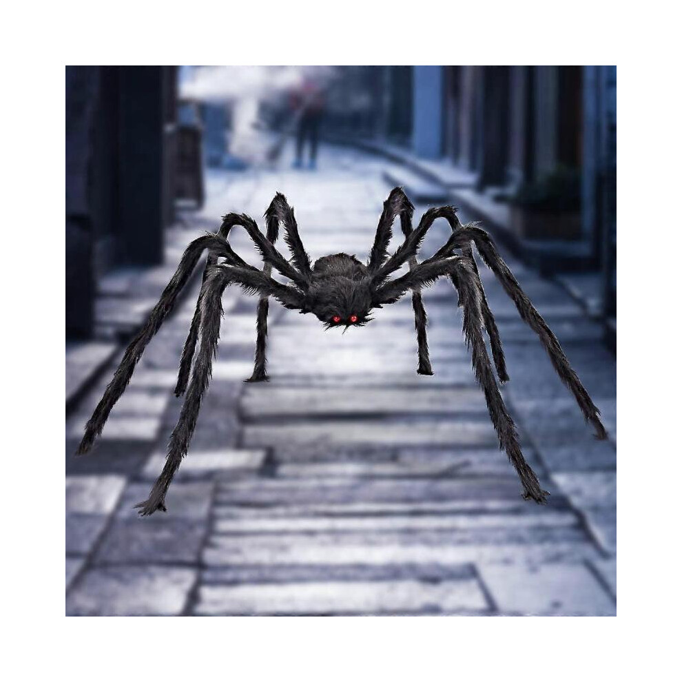 Giant Halloween spider 2 m, outdoor decorations, terrifying fake hairy spider for Halloween