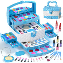 Kit de maquillage pour fille PERRYHOME, 56 pi ces, lavable, sans danger pour les cosm tiques et non toxique, kit de maquillage pour tout-petits,