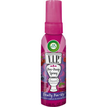 Air Wick V.I.P. Pre-Poop Toilet Spray, Tot 100 gebruiks, Bevat Essentiële Olie, Fruity Pin-up Geur, Reisformaat, 1.85 oz