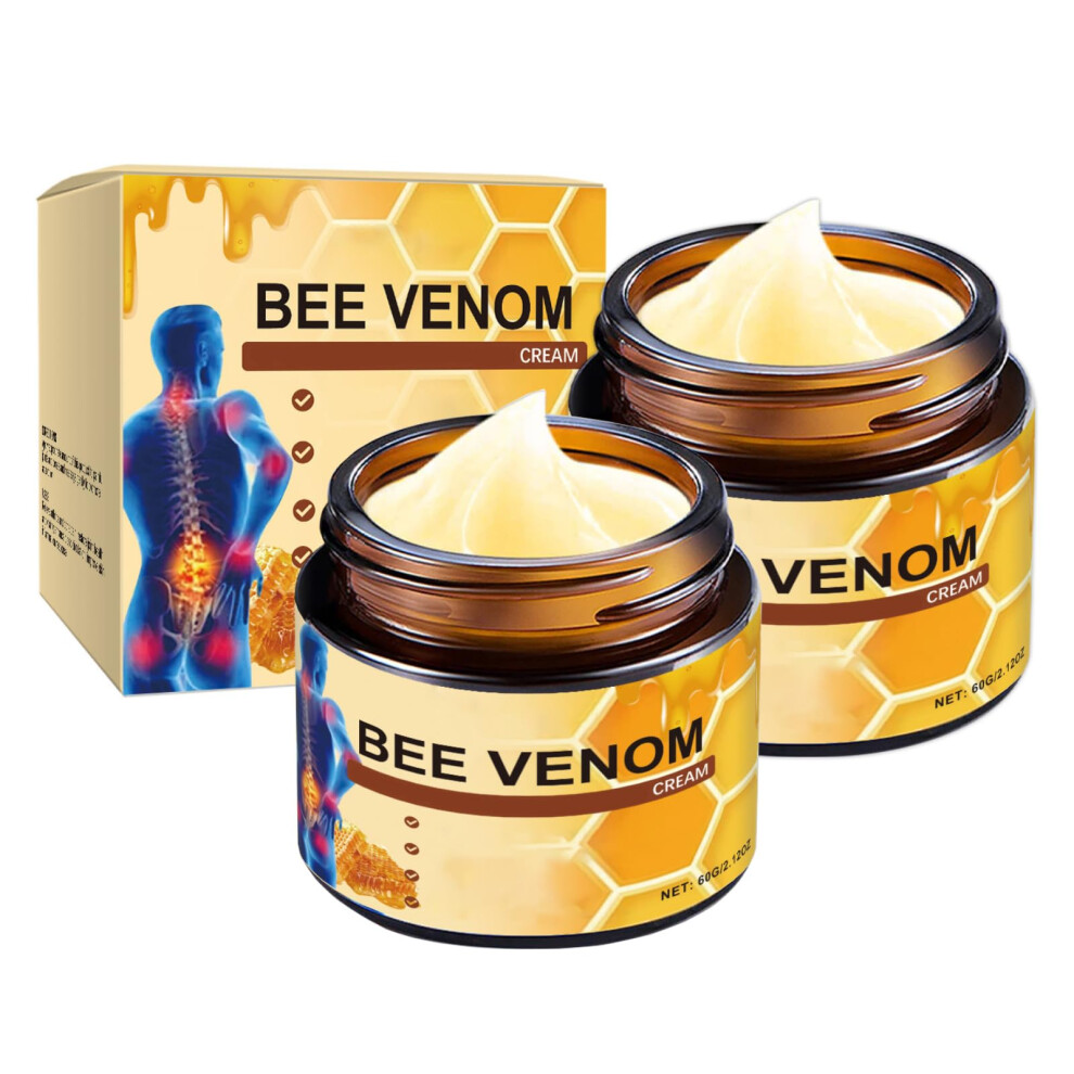 Osfriage Cream Bee Venom Joint Gel Professional Bee Venom Ointment Bee Venom Bee Venom Joint And Bone For Back Knee Hands Neck Feet -60G (2