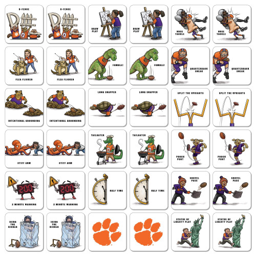 YouTheFan NCAA Clemson Tigers Licensed Memory Match Game 1