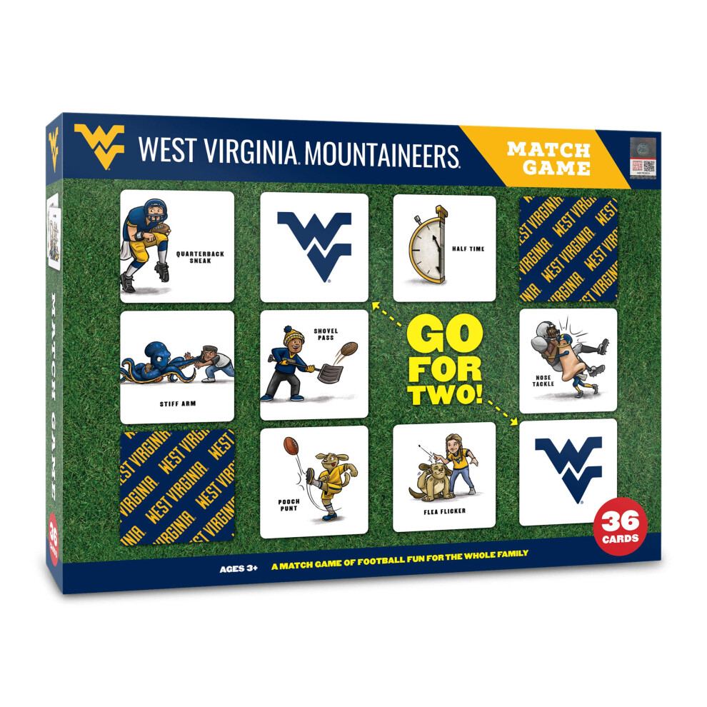 Photos - Board Game YouTheFan NCAA West Virginia Mountaineers Licensed Memory Match Game 2501406