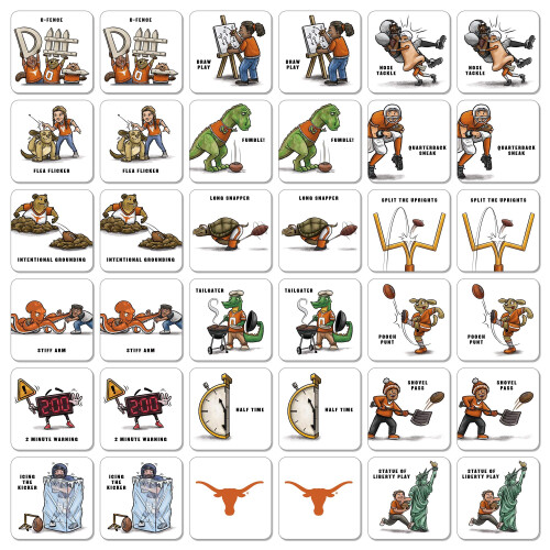 YouTheFan NCAA Texas Longhorns Licensed Memory Match Game 1