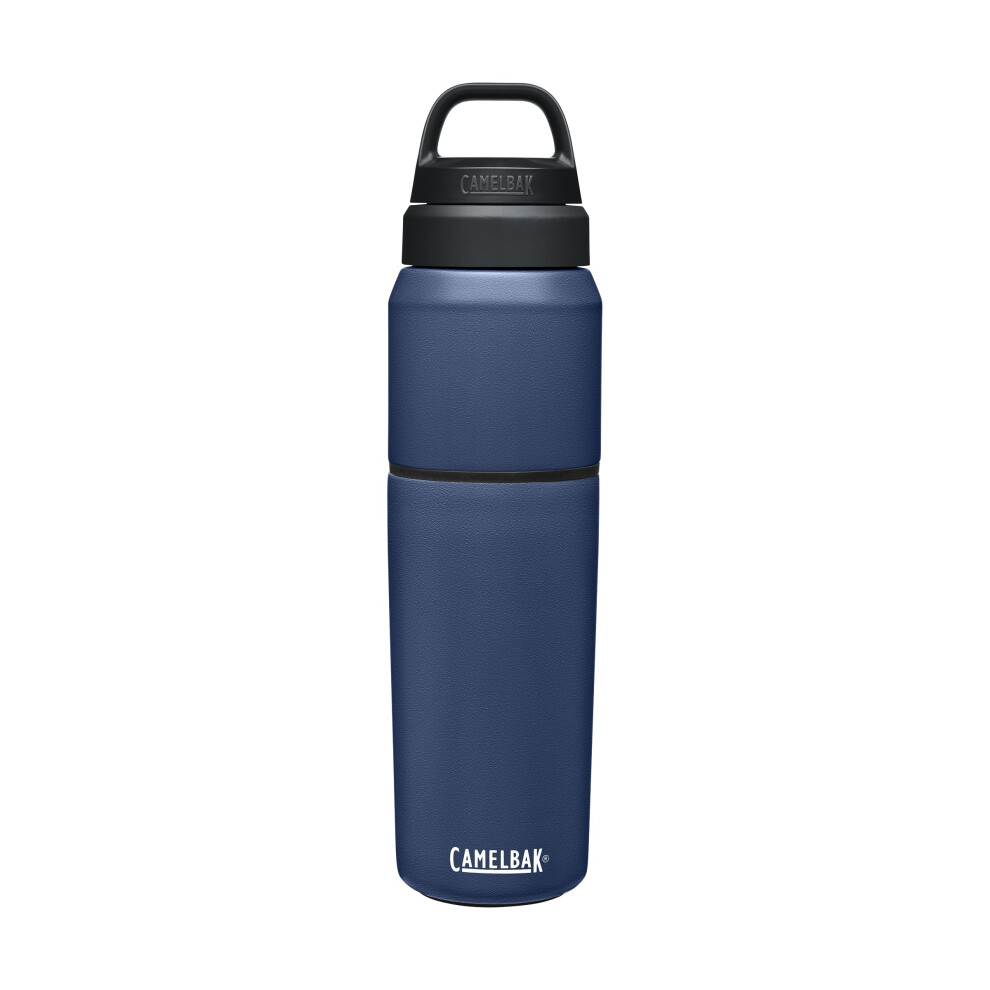 CamelBak MultiBev Water Bottle & Travel Cup - Vacuum Insulated Stainless Steel - Navy - 22oz bottle & 16oz cup