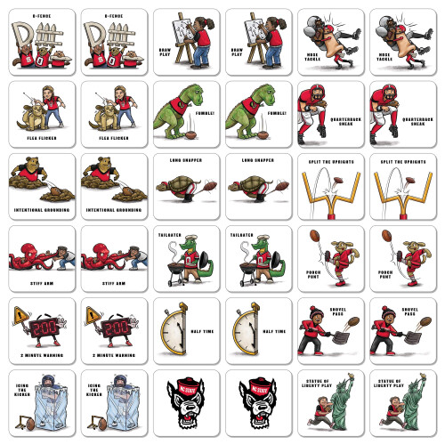YouTheFan NCAA NC State Wolfpack Licensed Memory Match Game 1