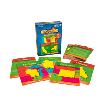 Geotoys GeoCards USA Flash Cards Geografia Gioco di carte per bambini per casa, scuola e viaggi Stati e capitali Flash Cards Giochi per bambini d