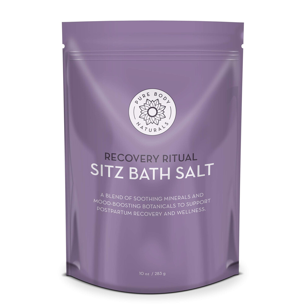 Pure Body Naturals Sitz Bath Salt - Postpartum Care And Hemorrhoid Treatment - Natural Soak For Self Care And Hemmoroid Treatment - Post Partum E