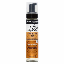 Aunt Jackie's Curls & Coils Braid + Twist Collection Ready Set Hold Braid Setting Foam mit extra starkem Halt, 8,5 fl oz