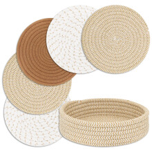 Dessous de Plat Résistants à la Chaleur avec Panier de Rangement - Accessoires de Cuisine