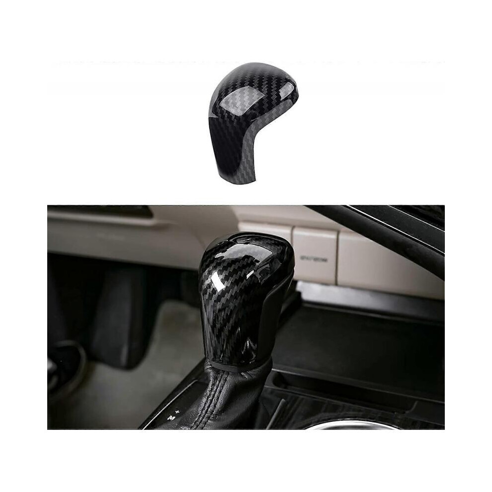 Accessories Auto Gear Shift Knob Cover Trim Cap Protector Interior Decoration Sticker Sport Style -Carbon Fiber Grain